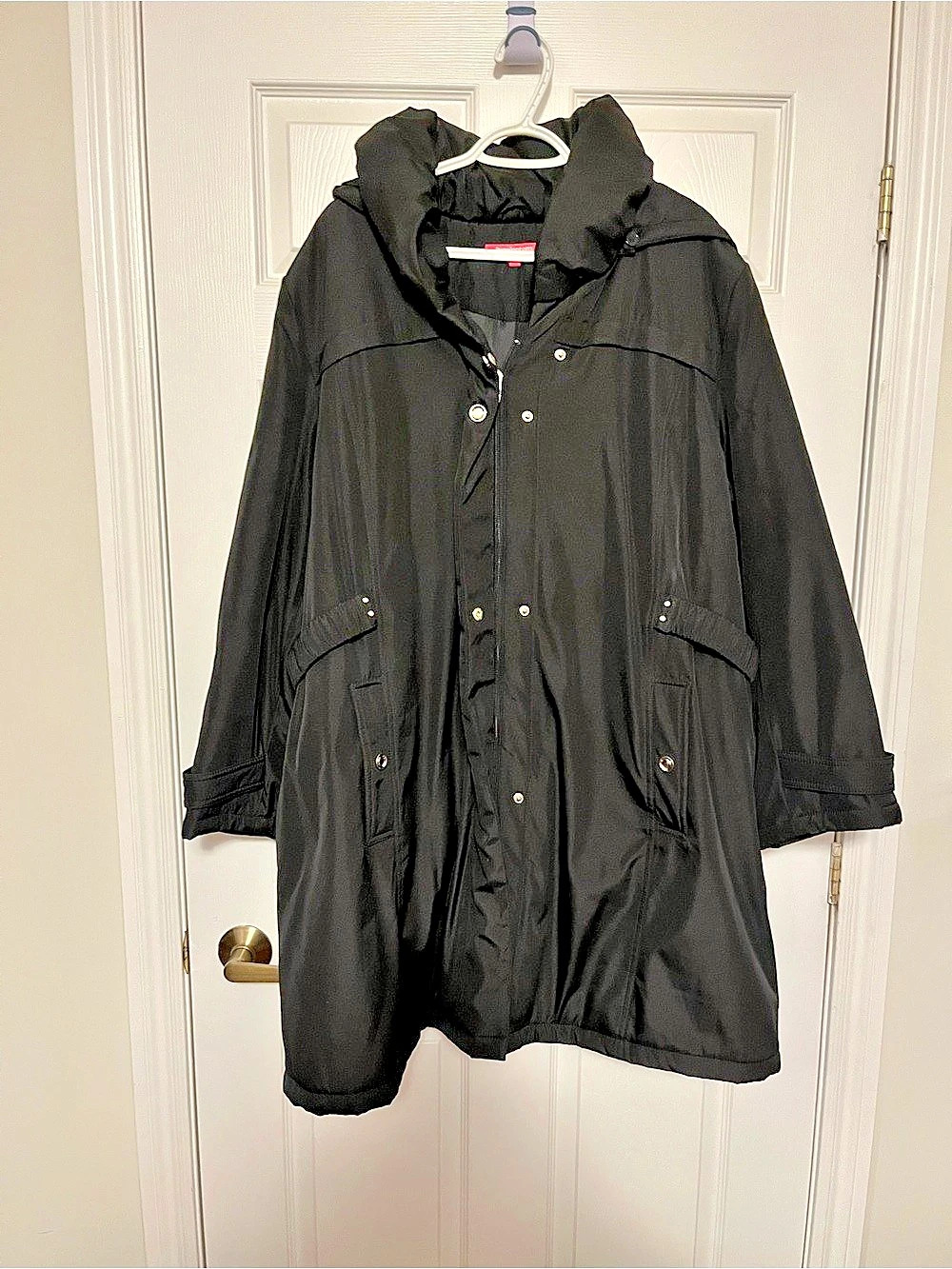 Penningtons Black Hooded Parka Size 2X Like New